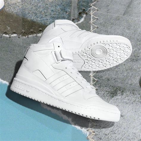 adidas Originals Forum mid sneakers in white with 